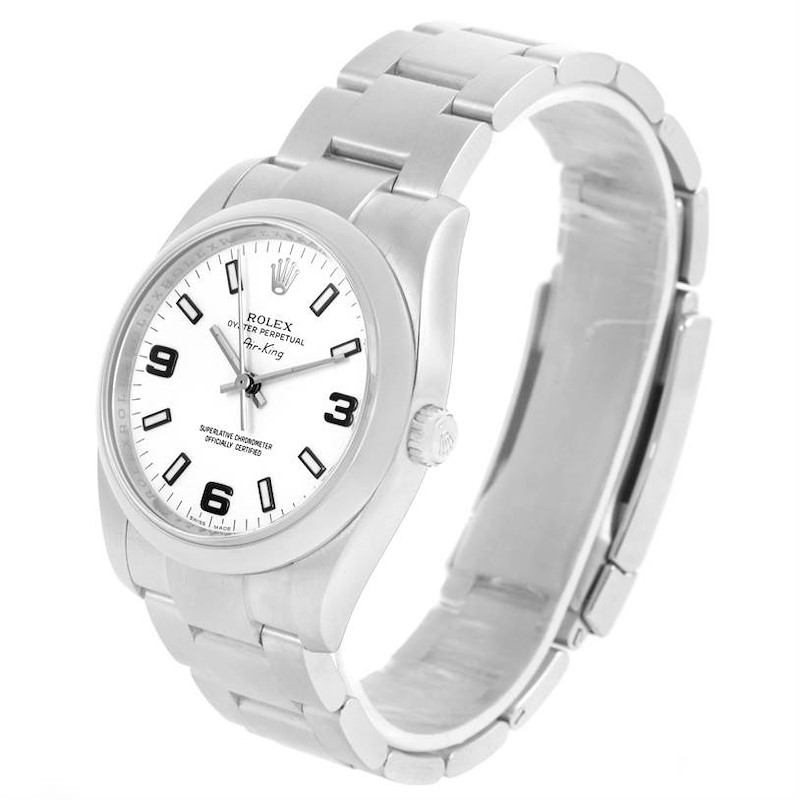 Rolex Air King White Dial Stainless Steel automatic Watch 114200 SwissWatchExpo