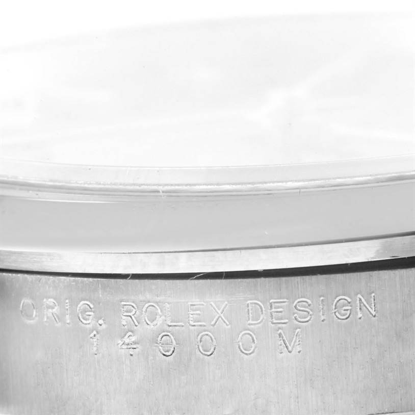 The image shows a close-up view of the case side of a Rolex Air-King 14000 Men's Stainless Steel Black Dial 14000 Men's Stainless Steel Black Dial, highlighting the model number "14000M."