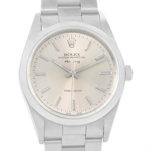 Photo of Rolex Air King Silver Dial Oyster Bracelet Stainless Steel Watch 14000