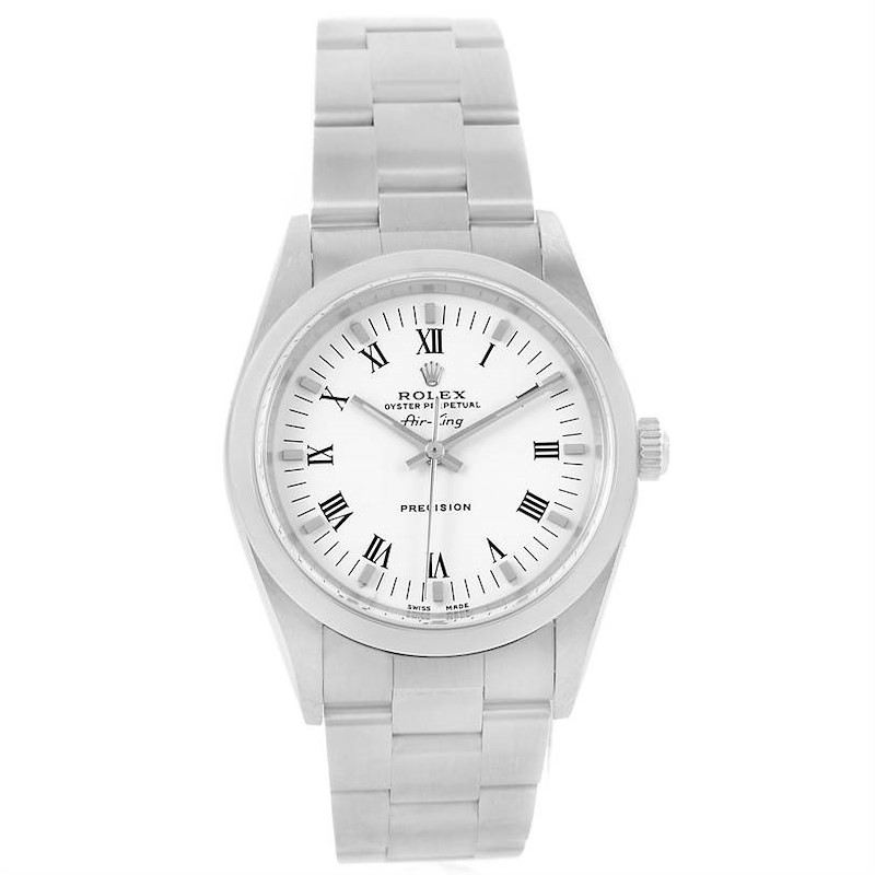 Rolex Air King White Dial Oyster Bracelet Steel Watch 14000 Unworn SwissWatchExpo
