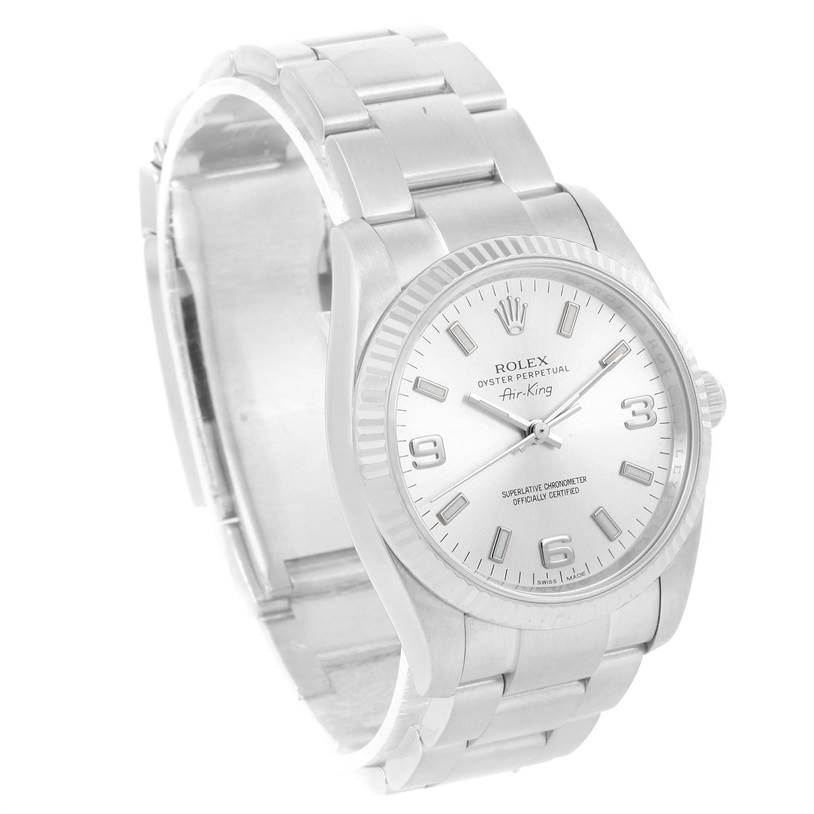 rolex air king white gold