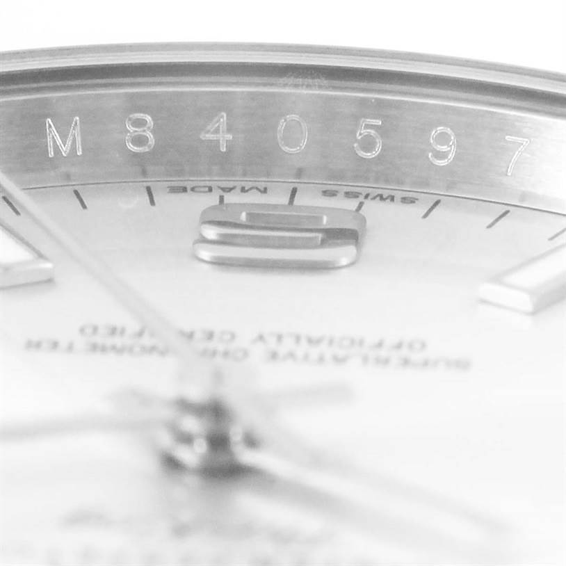 The photo shows a close-up view of the bezel, partial dial, and hands of a Rolex Air-King 114234 Men's Stainless Steel Silver Dial 114234 Men's Stainless Steel Silver Dial model watch.