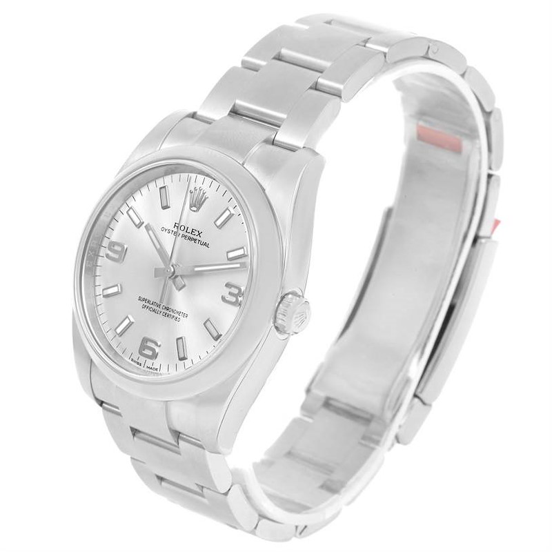 Rolex Air King Silver Arabic Dial Automatic Watch 114200 Unworn SwissWatchExpo