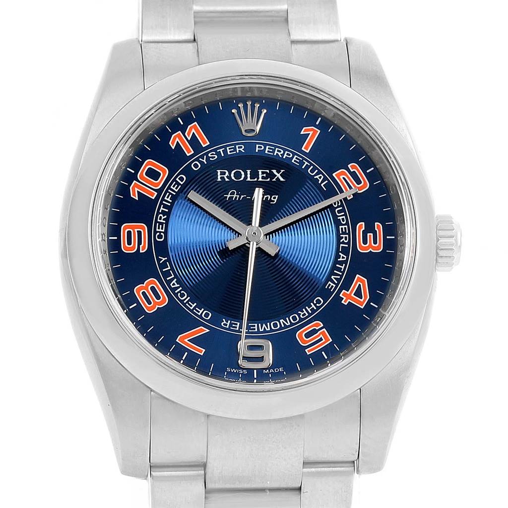 Rolex Air King Blue Concentric Dial Arabic Numerals Watch 114200 ...