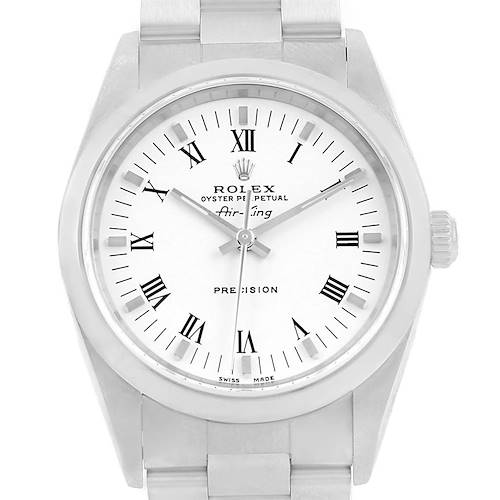 Photo of Rolex Air King White Dial Domed Bezel Mens Watch 14000