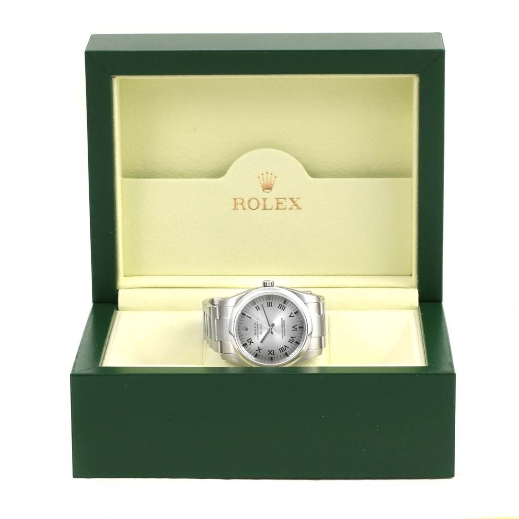 Rolex Air King Slate Roman Dial Stainless Steel Mens Watch 114200 ...