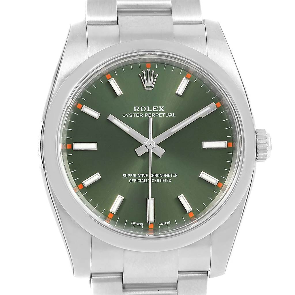 Rolex Air King Olive Green Dial Oyster 