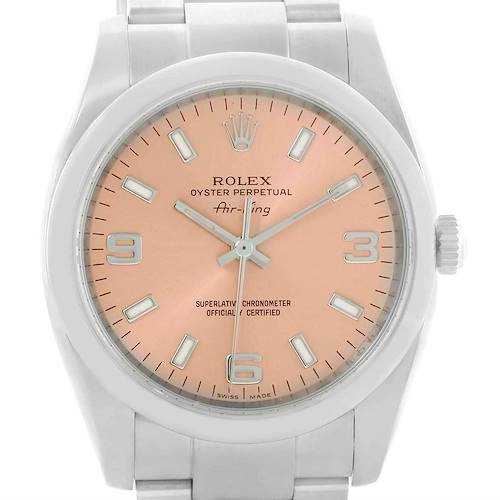 Photo of Rolex Air King Salmon Dial 34mm Steel Unisex Watch 114200
