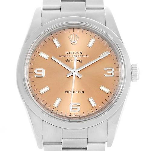 Photo of Rolex Air King 34mm Salmon Dial Automatic Steel Unisex Watch 14000
