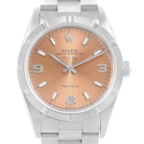 Photo of Rolex Air King 34mm Salmon Dial Steel Unisex Watch 14010