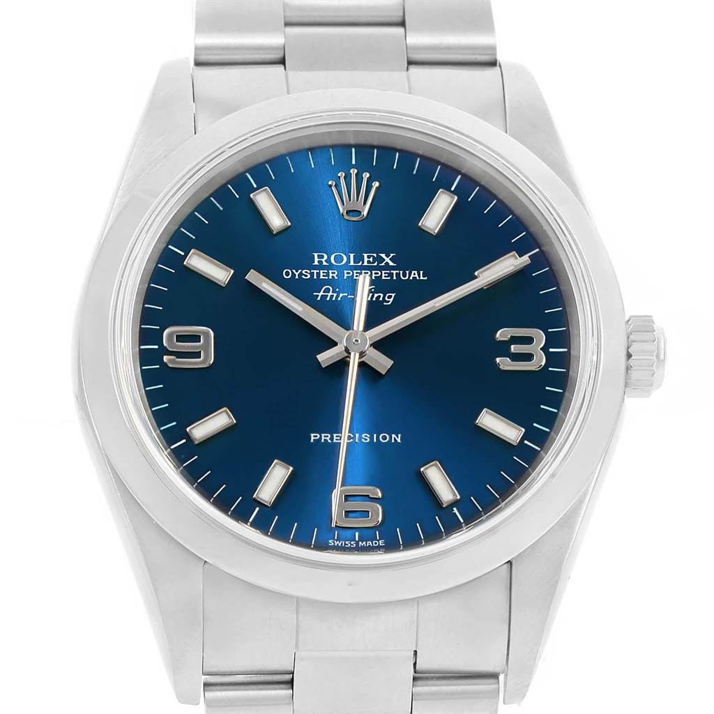 Rolex Air King 34mm Blue Dial Automatic Steel Unisex Watch 14000 ...