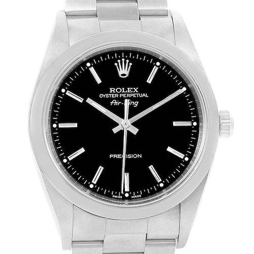 Photo of Rolex Oyster Perpetual Air King Smooth Bezel Steel Mens Watch 14000