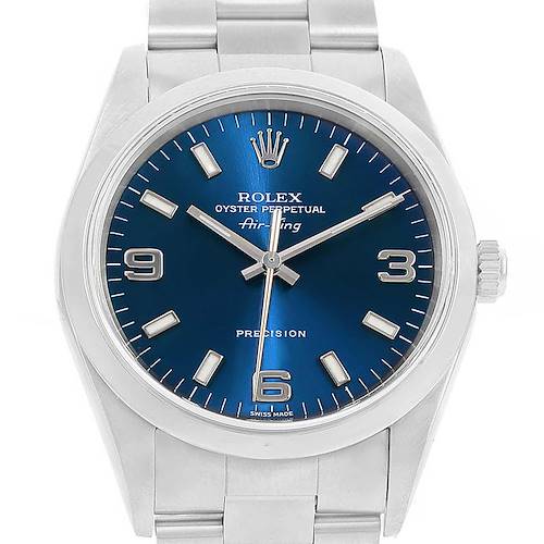 Photo of Rolex Air King 34mm Blue Dial Automatic Steel Unisex Watch 14000