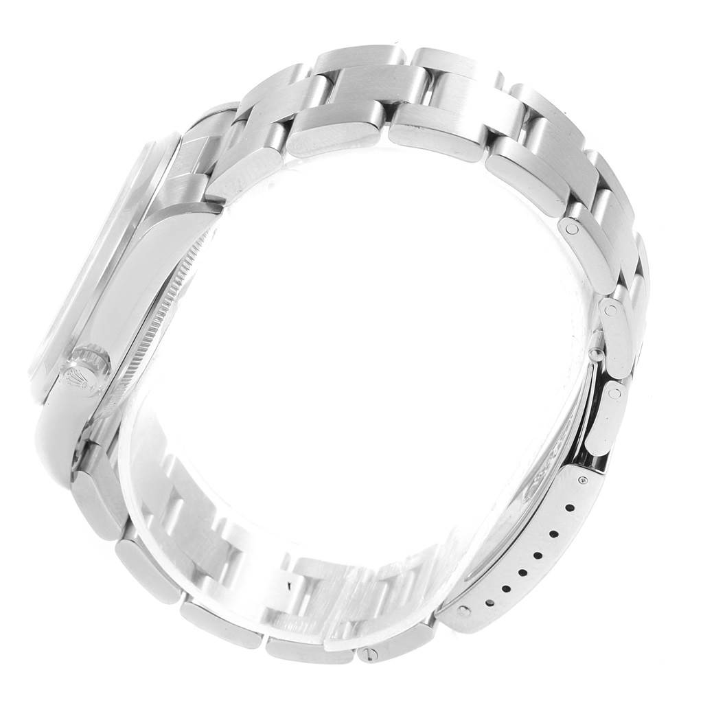 The image shows the side view of the case and bracelet of a Rolex Air-King 14000 Men's Stainless Steel Black Dial 14000 Men's Stainless Steel Black Dial watch.