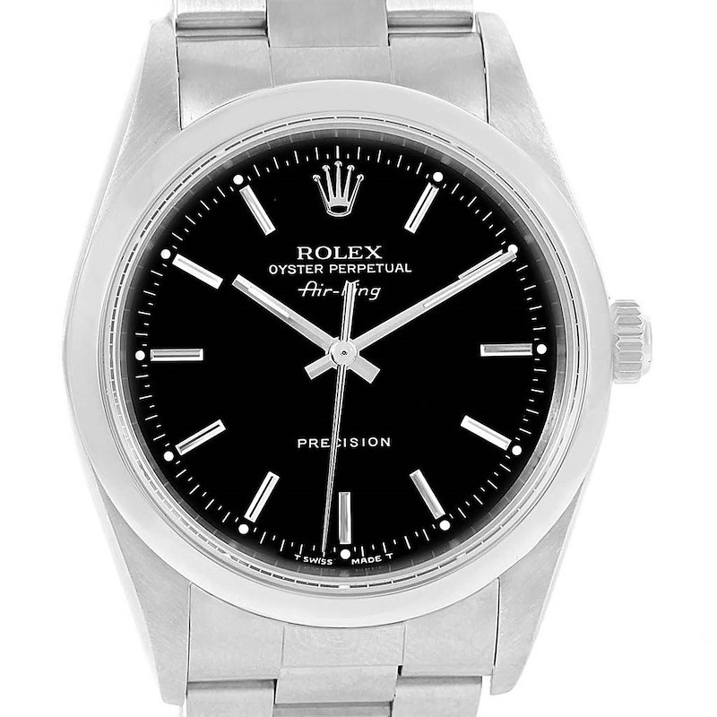 Rolex Oyster Perpetual Air King Domed Bezel Steel Mens Watch 14000 SwissWatchExpo
