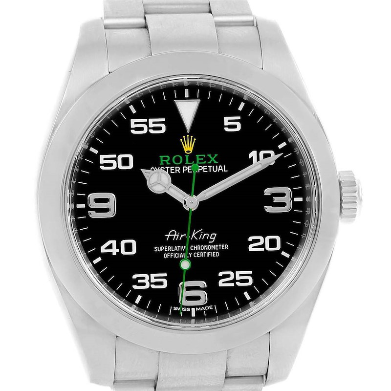 Rolex Oyster Perpetual Air King Black Dial Steel Watch 116900 Unworn SwissWatchExpo
