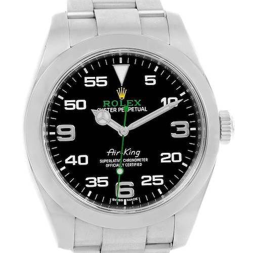 Photo of Rolex Oyster Perpetual Air King Black Dial Steel Watch 116900 Unworn