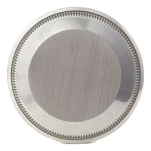 This image shows the back case of a Rolex Air-King 14000 Men's Stainless Steel Blue Dial 14000 Men's Stainless Steel Blue Dial watch with a detailed, brushed metal finish and serrated edge.