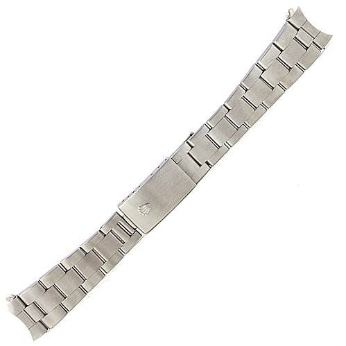 This image shows a stainless steel bracelet for the Rolex Air-King 14000 Men's Stainless Steel Blue Dial 14000 Men's Stainless Steel Blue Dial watch, viewed from above.