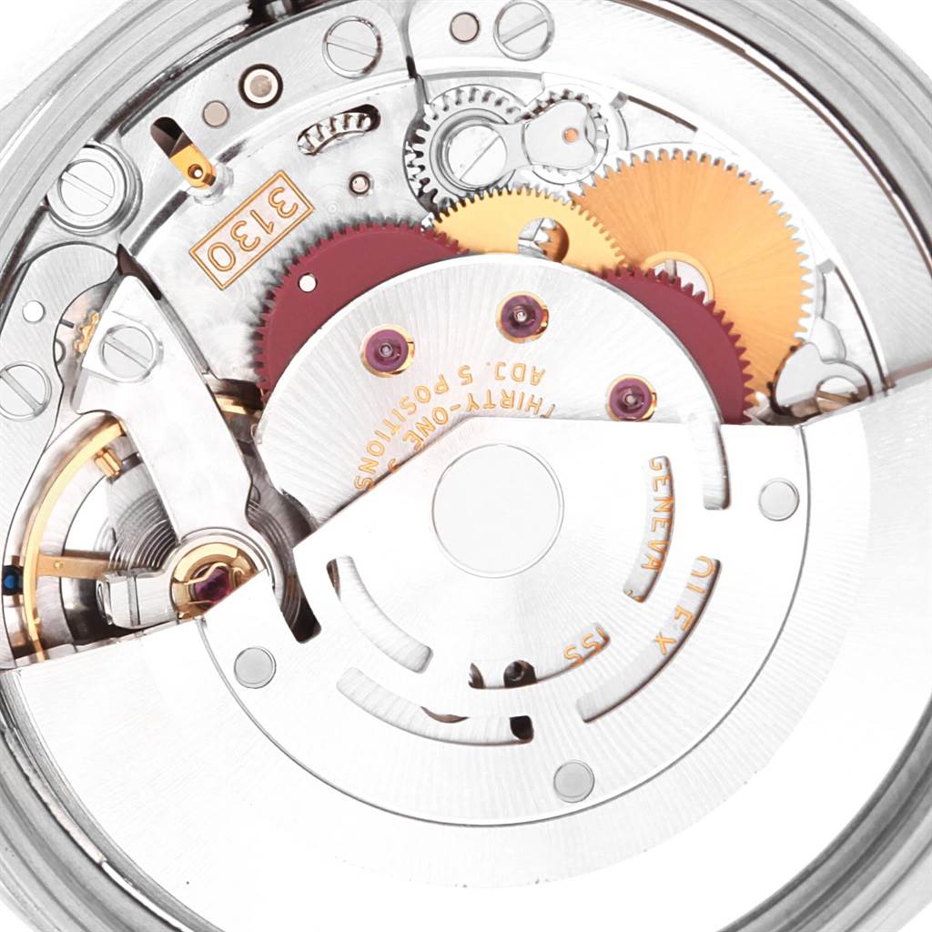 The image shows a close-up of the internal movement mechanism of the Rolex Air-King 14000 Men's Stainless Steel Black Dial 14000 Men's Stainless Steel Black Dial watch.