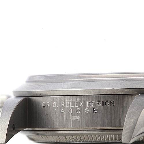 This image shows a side view of the casing and lugs of the Rolex Air-King 14000M Men's Stainless Steel Brown Dial 14000M Men's Stainless Steel Brown Dial watch, highlighting the model number "14000M."