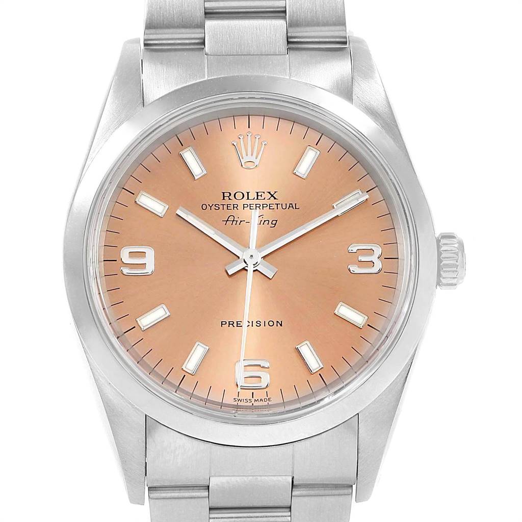Rolex Air King Salmon Dial Smooth Domed 