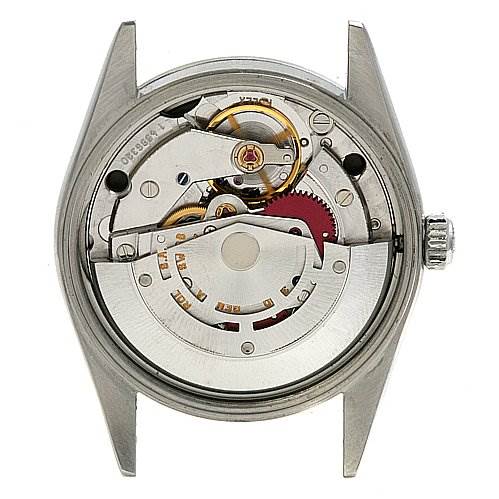 This image shows the back view of the internal mechanical movement parts of a Rolex Air-King 14000 Men's Stainless Steel Black Dial 14000 Men's Stainless Steel Black Dial watch.