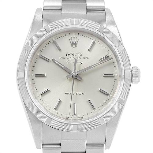 Photo of Rolex Air King 34 Oyster Bracelet Steel Mens Watch 14010 Box Papers