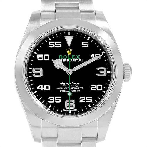 Photo of Rolex Oyster Perpetual Air King Black Dial Steel Watch 116900