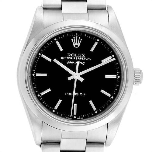 Photo of Rolex Air King 34 Black Dial Stainless Steel Mens Watch 14000