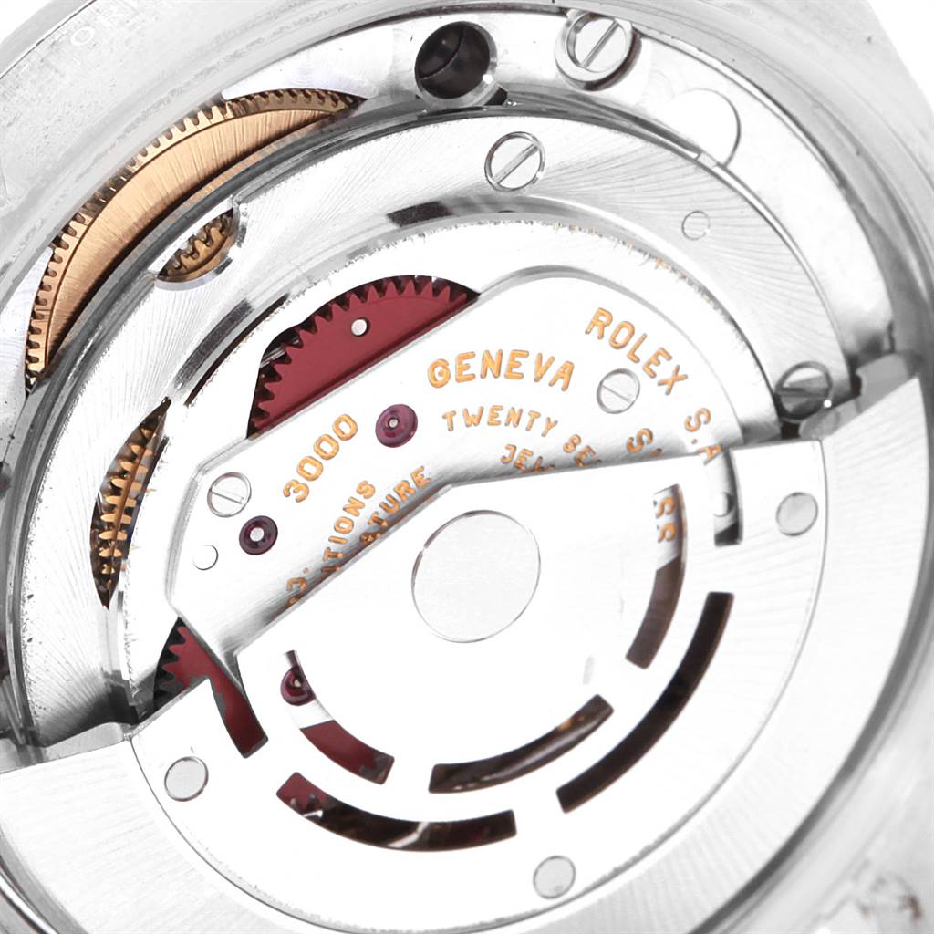 The image shows a close-up view of the internal mechanism and components of a Rolex Air-King 14000 Men's Stainless Steel Black Dial 14000 Men's Stainless Steel Black Dial watch.