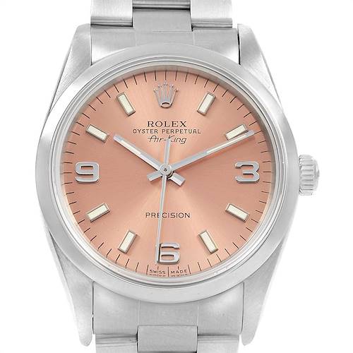 Photo of Rolex Air King 34mm Salmon Dial Steel Unisex Watch 14000