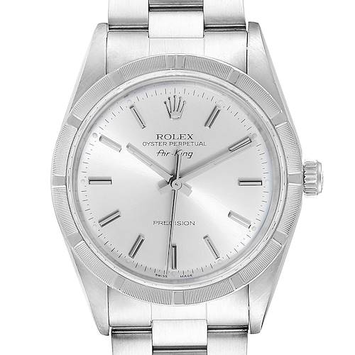 Photo of Rolex Air King Silver Dial 34mm Oyster Bracelet Steel Mens Watch 14010