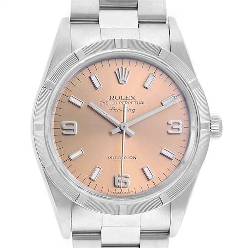Photo of Rolex Air King 34 Salmon Dial Steel Mens Watch 14010