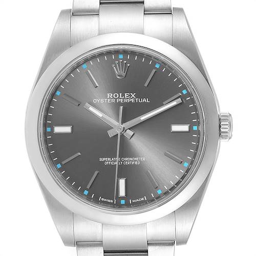 Photo of Rolex Oyster Perpetual 39 Stainless Steel Mens Watch 114300 Box