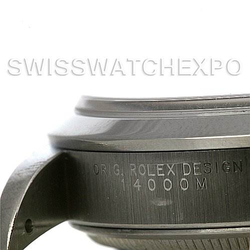 The image shows a close-up side view of the case and lug of a Rolex Air-King 14000M Men's Stainless Steel Silver Dial 14000M Men's Stainless Steel Silver Dial watch, focusing on its engraved model number "14000M".