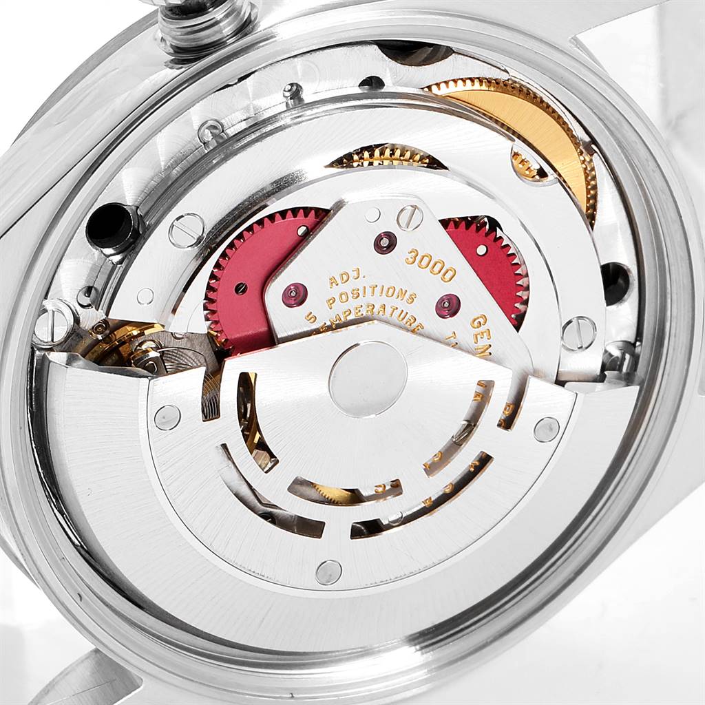 The image shows the internal mechanical movement of the Rolex Air-King 14000 Men's Stainless Steel Black Dial 14000 Men's Stainless Steel Black Dial watch, viewed from the back.