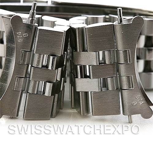 This close-up image shows the clasp and link components of a Rolex Air-King 14010 Men's Stainless Steel Black Dial 14010 Men's Stainless Steel Black Dial watch bracelet.