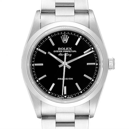 Photo of Rolex Air King 34 Black Dial Automatic Steel Mens Watch 14000