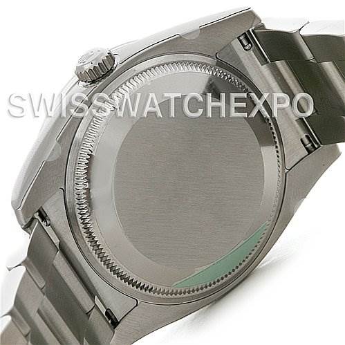 The image shows the back and side of the Rolex Air-King 114200SASO Men's Stainless Steel Silver Dial 114200SASO Men's Stainless Steel Silver Dial watch, highlighting the case back and part of the bracelet.