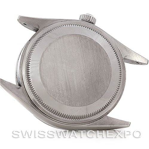 The image shows the back case and sides of a Rolex Air-King 14000 Men's Stainless Steel Black Dial 14000 Men's Stainless Steel Black Dial watch, viewed from the back angle.