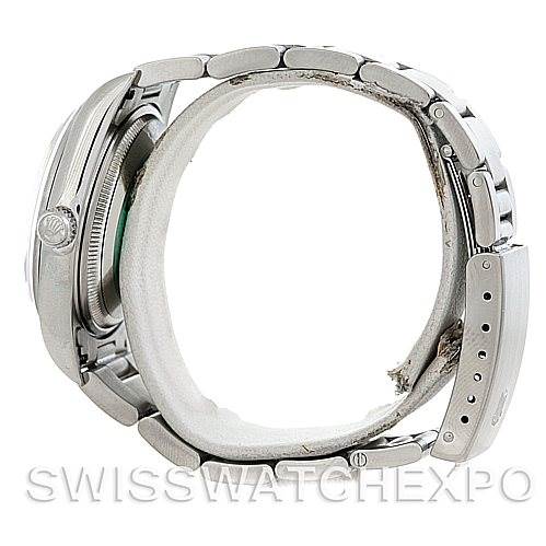 The image shows a side view of the Rolex Air-King 14000 Men's Stainless Steel Pink Dial 14000 Men's Stainless Steel Pink Dial watch, focusing on the bracelet and clasp.