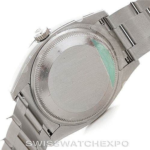 The image shows the back case and bracelet of a Rolex Air-King 114234 Men's Stainless Steel White Dial 114234 Men's Stainless Steel White Dial watch.