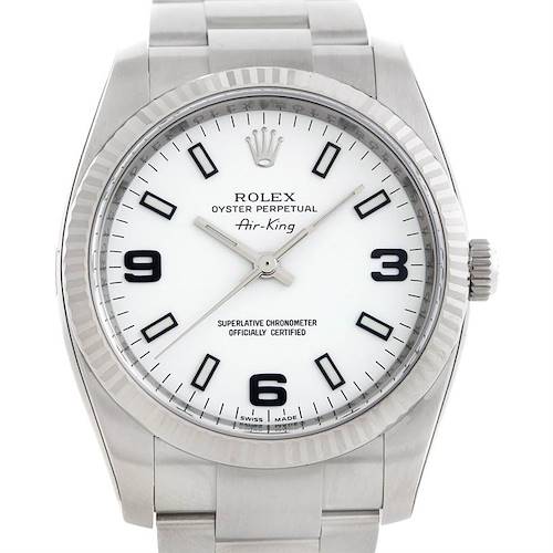 Photo of Rolex Oyster Perpetual Air King Steel and White Gold Watch 114234 Unworn