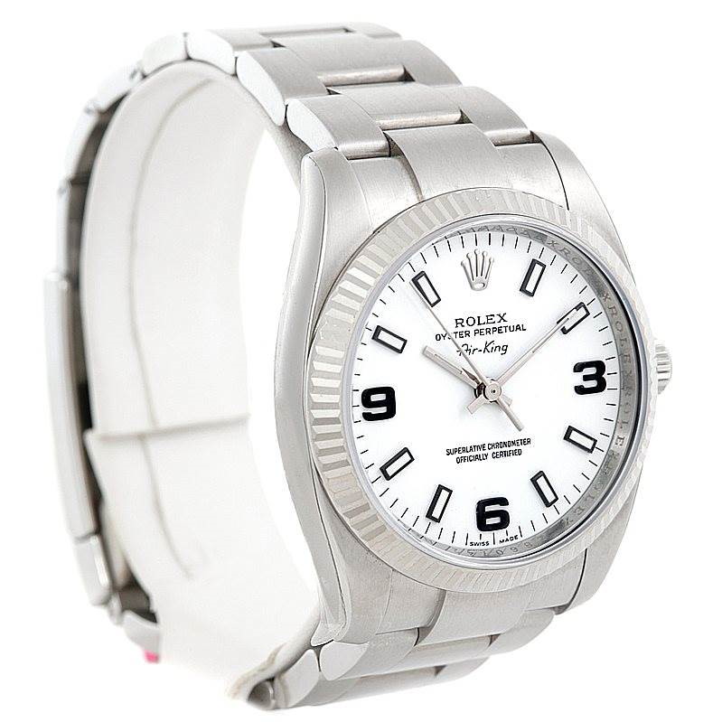 Rolex Oyster Perpetual Air King Steel White Gold Watch 114234 Unworn SwissWatchExpo
