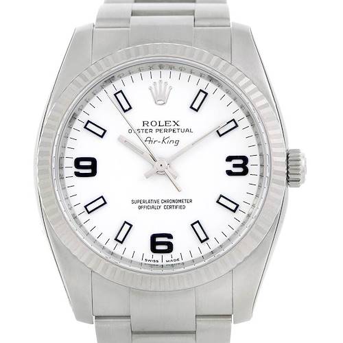 Photo of Rolex Oyster Perpetual Air King Steel White Gold Watch 114234 Unworn