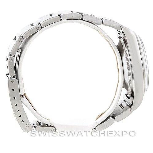 The image shows a side view of the Rolex Air-King 14000 Men's Stainless Steel Black Dial 14000 Men's Stainless Steel Black Dial watch, displaying its bracelet, case, and clasp.