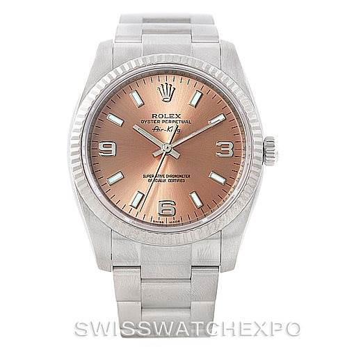 rolex air king white gold