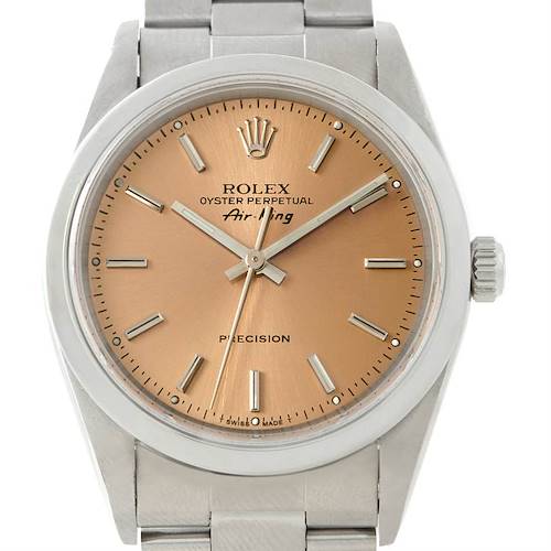 Photo of Rolex Oyster Perpetual Air King Salmon Dial Watch 14000