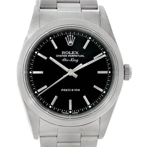 Photo of Rolex Oyster Perpetual Air King Black Dial Watch 14000